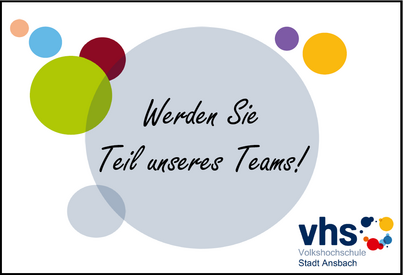 Bild mit Aufschrift Werden Sie Teil unseres Teams